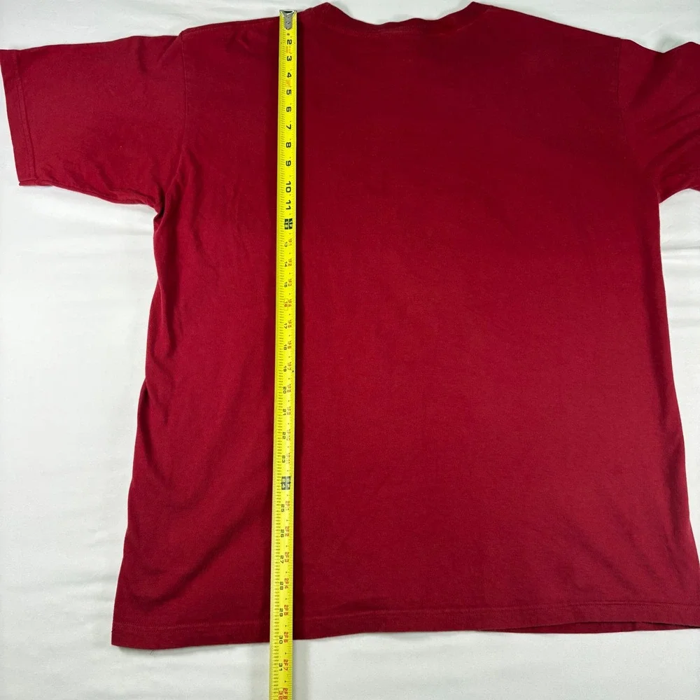 The North Face T Shirt Mens XL Red Graphic Mountain Never Stop‎ Exploring Cotton